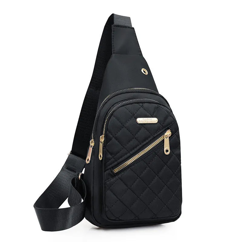 Oxford cloth crossbody sports chest bag in multiple colour options with breathable design