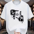 Men's mesh breathable t-shirt with digital cartoon print in multiple colours