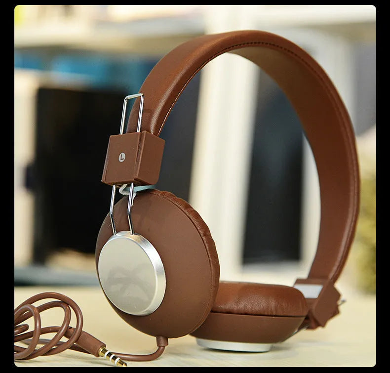 Wired head-mounted sports earphones with microphone in multiple colour options on a 3.5mm plug