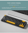 RGB light-emitting portable keypad with black and yellow colour scheme on white background