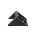 Black punk-style plastic pistol stand for airsoft gun display
