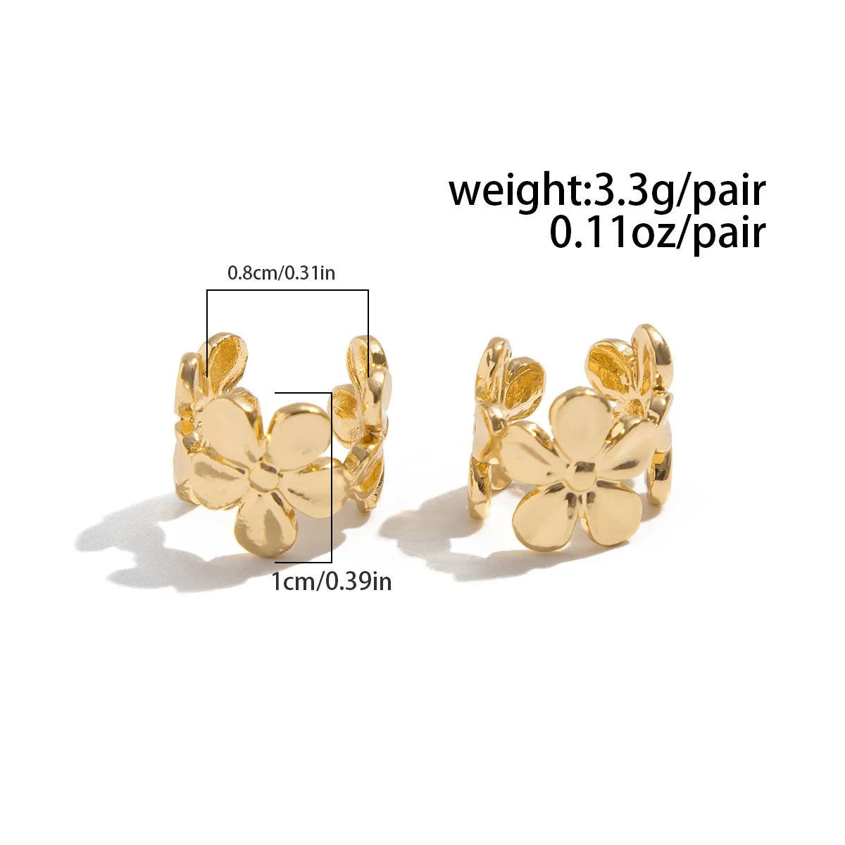 Gold starfish and conch drop earrings for women with electroplated alloy construction