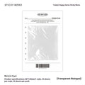 Today's Happy Series memo pad in a choice of colours, showing 120x80mm size and 30 non-adhesive pages.