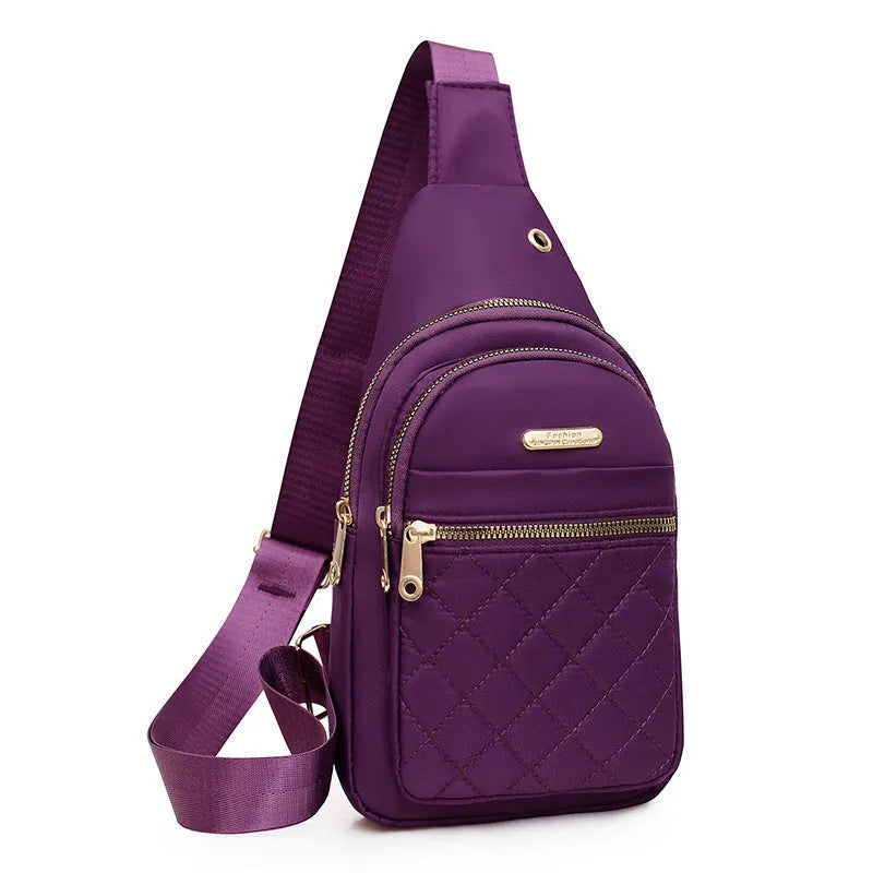 Oxford cloth crossbody sports chest bag in multiple colour options with breathable design