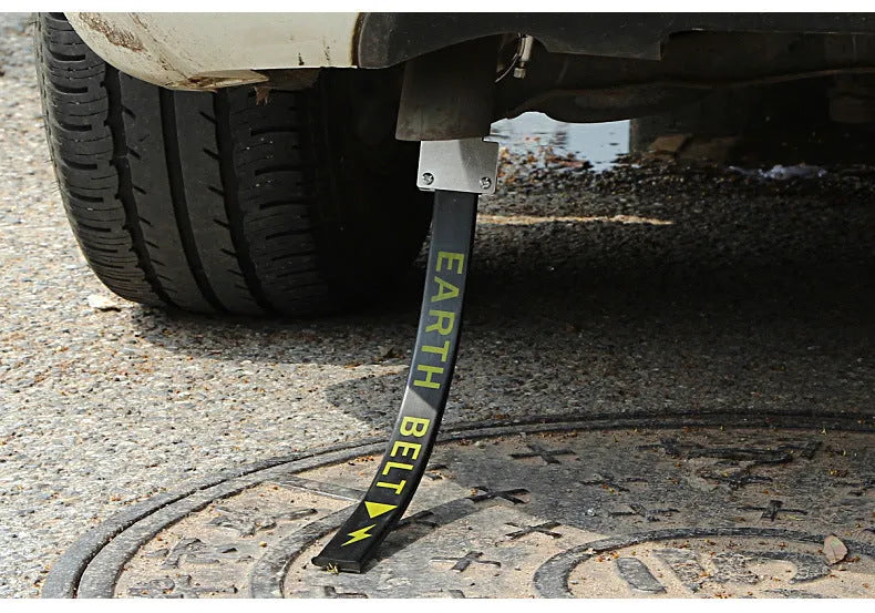 Black rubber and copper car electrostatic grounding belt with 370mm length
