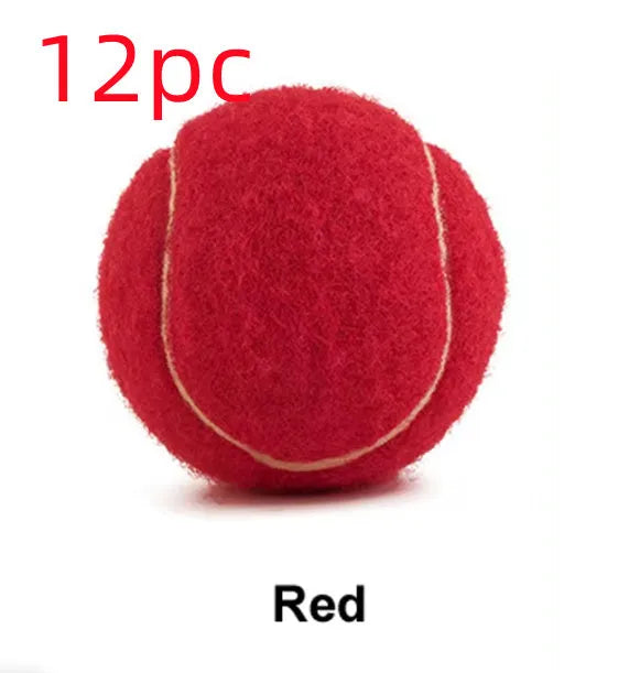 Bright coloured 6.3cm rubber dog toy tennis ball for chew-resistant fetch play