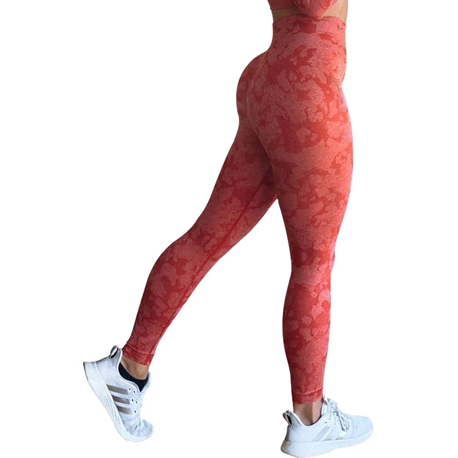 Women's push up booty leggings in a camouflage pattern for gym and yoga workouts.