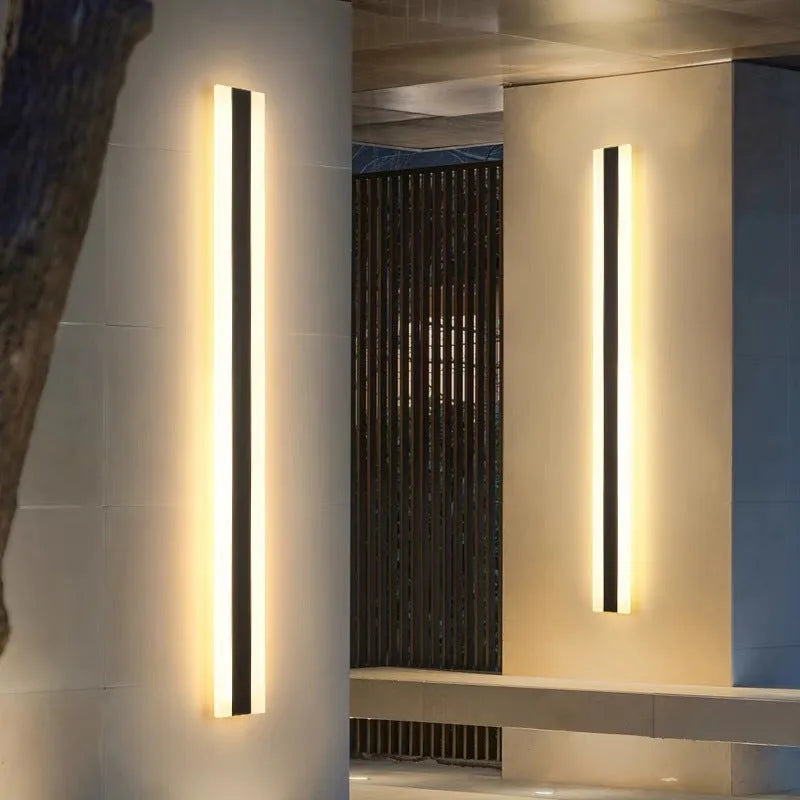 150cm outdoor LED strip wall lamp with wrought iron shell and IP65 waterproof rating