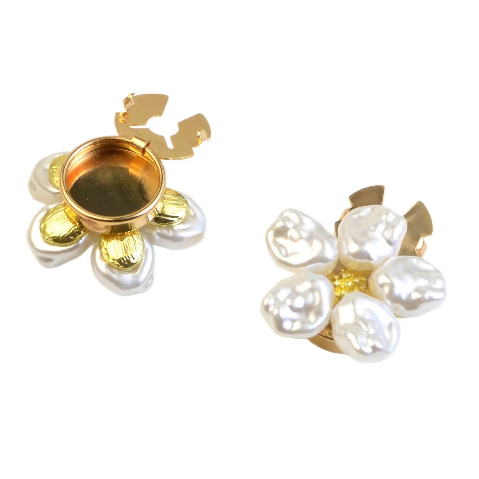 Alloy pearl rhinestone cufflink buttons white inlaid diamond processing single
