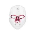 Rechargeable manual touch LED beauty mask in white rose gold rim colour with charging cable