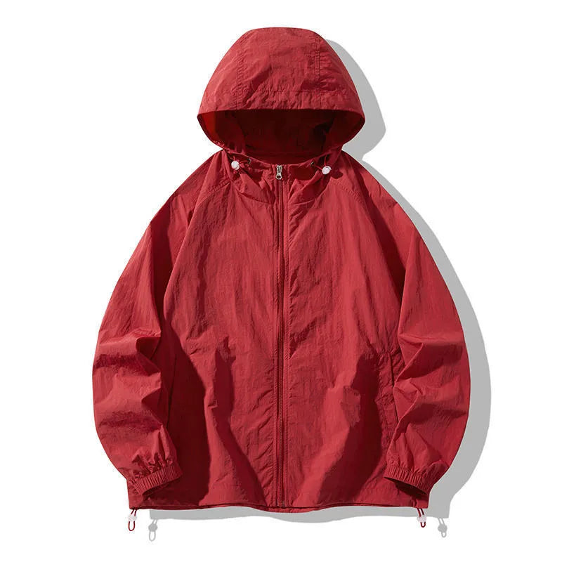 Youth outdoor sports jacket in loose fit available in eight colours including wine red and navy blue