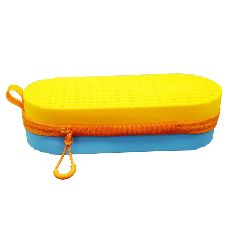 Silicone hard-shell glasses case with long hand in various colours including rose red light purple and black.