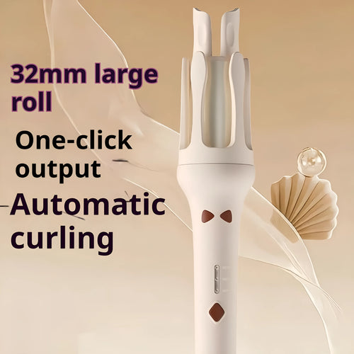 32mm automatic hair curler in white or Chigo colour options with wired AC power adapter