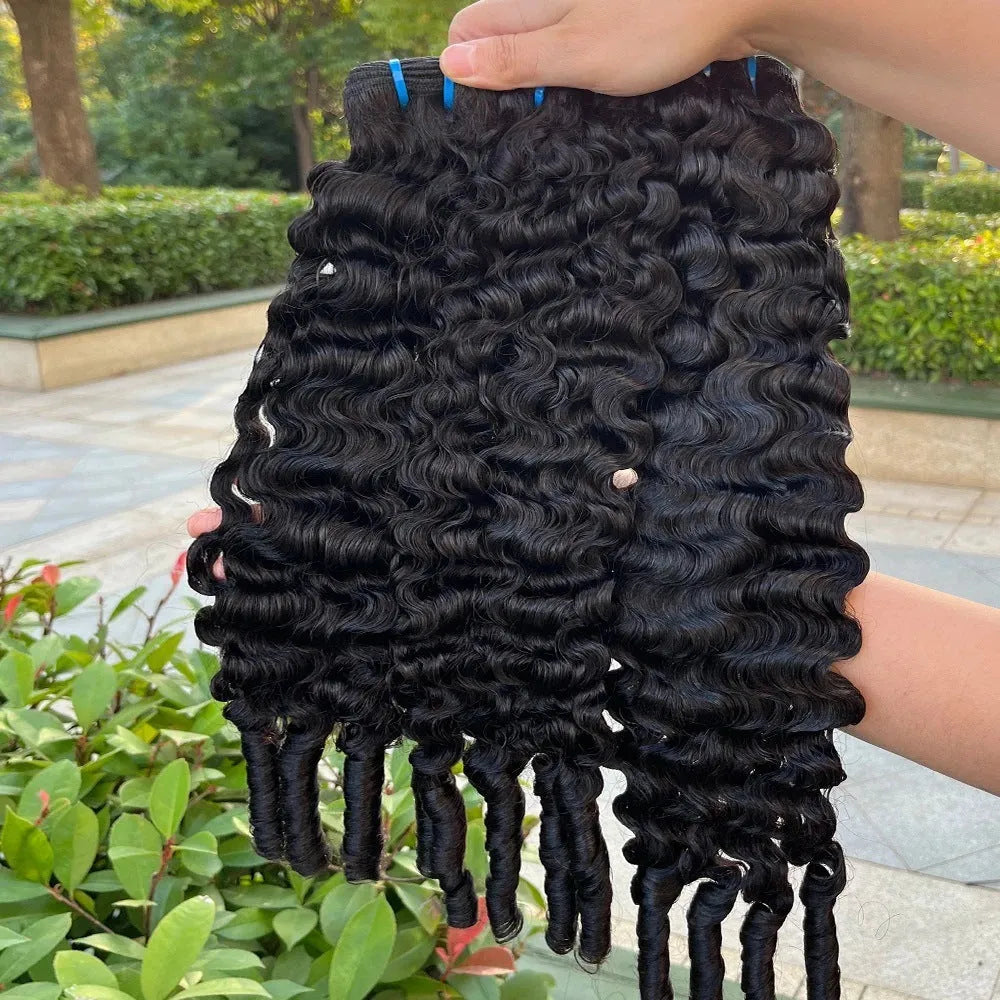 15A human hair weft in 1B colour hand woven natural style 10 inch length