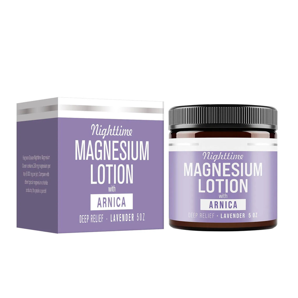 150ml jar of magnesium body butter cream with shea butter and arnica extract