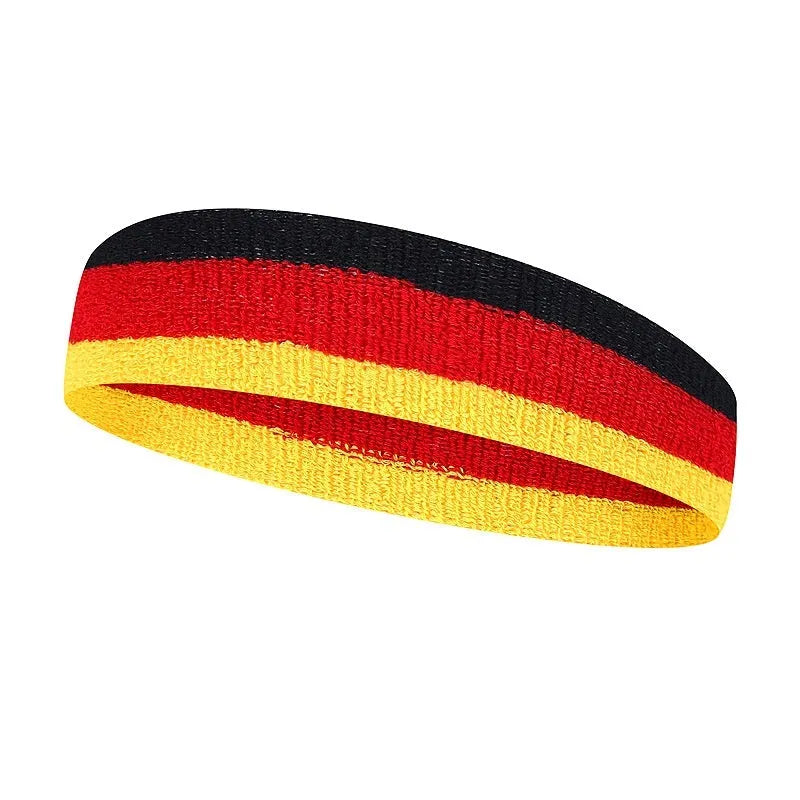 Adult sports headband in multiple colour combinations for running, basketball, and cycling activities