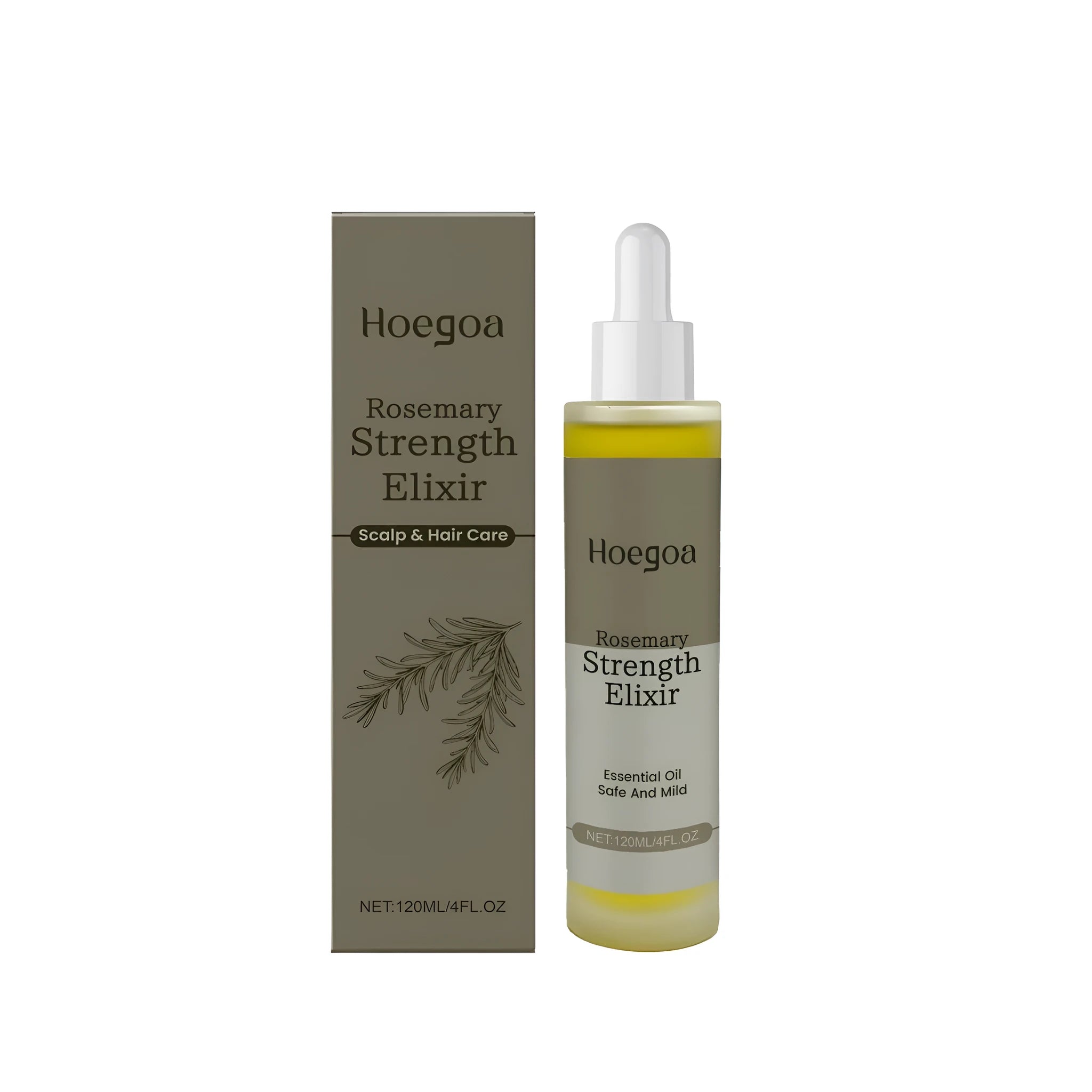 120ml bottle of Rosemary Hair Concentrate tonic with rosemary and ginger oils.