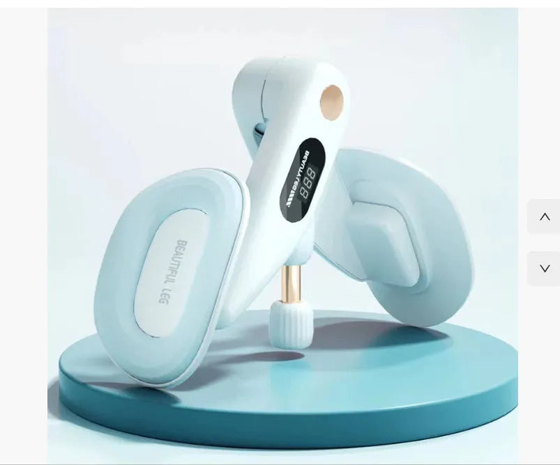 Counting pelvic floor muscle trainer device in blue, gray, green, or pink colours