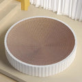 Round green cat scratching board with replaceable corrugated paper centre, 55cm diameter