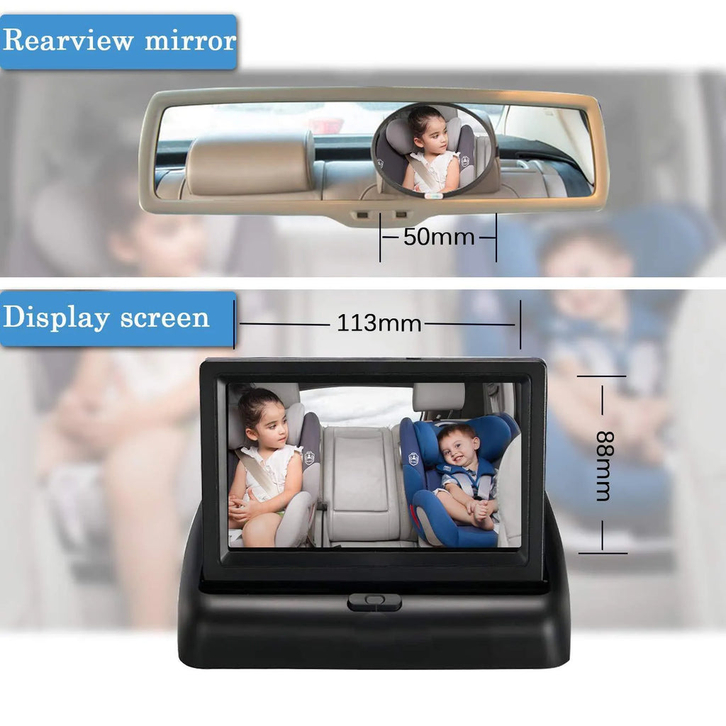 Black plastic 4.3 inch TFT car reversing display model CLT-509-1 with analog input