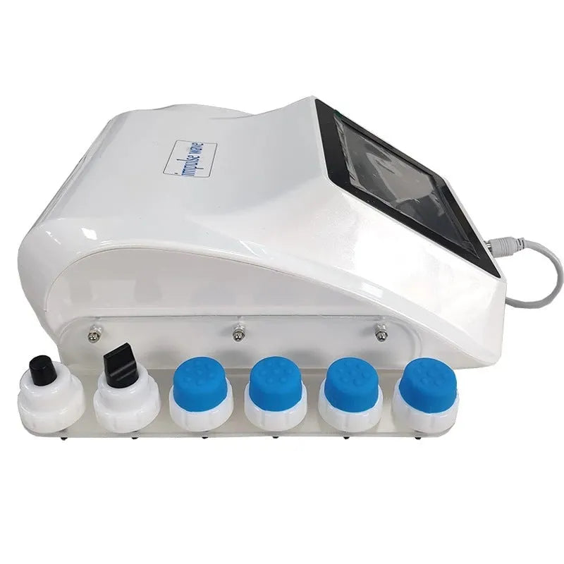 Handheld electromagnetic shock wave physiotherapy instrument with remote control device