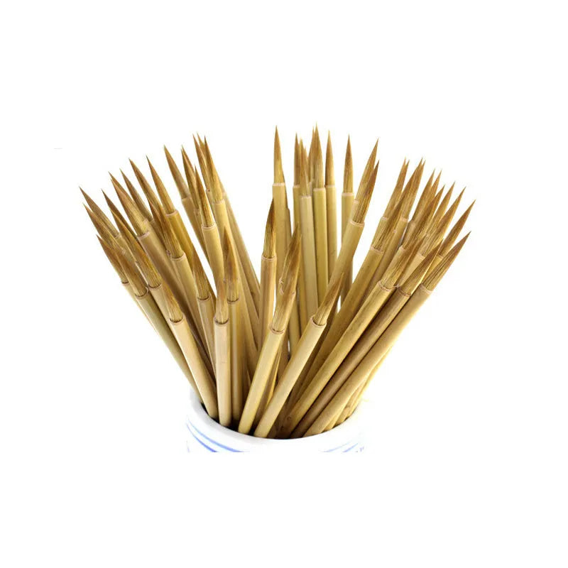 Langhao Hook Line Art Calligraphy Brush with wolf hair nib in size S