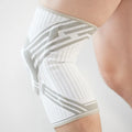Blue high elasticity cotton knee pad for basketball and running sports.