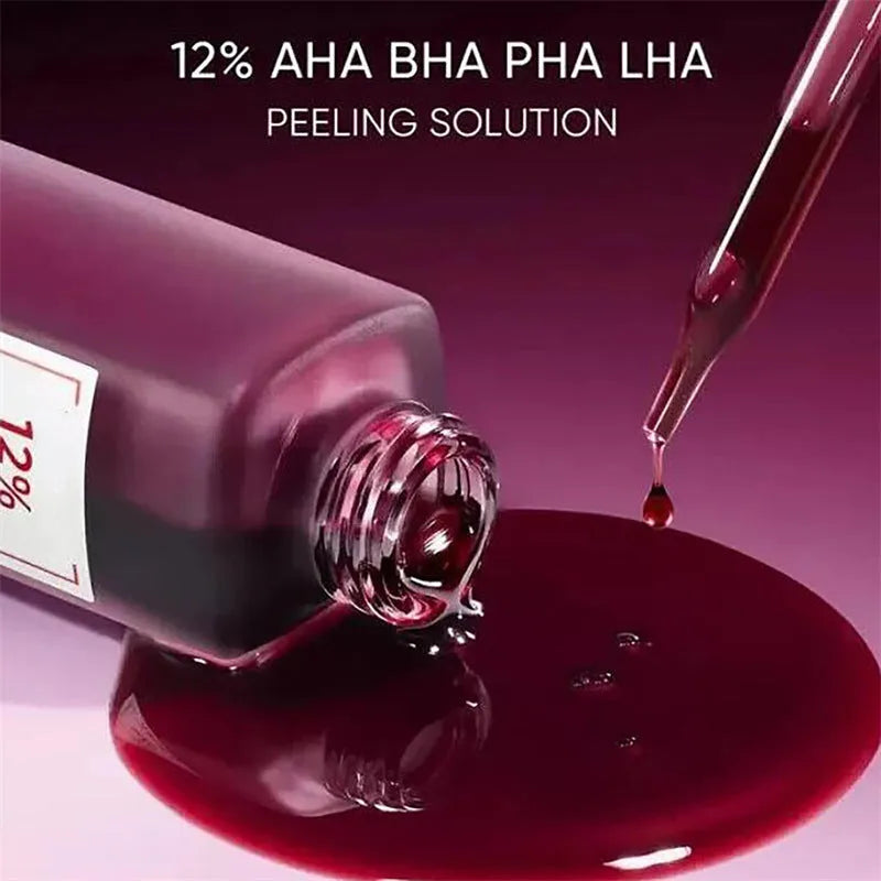 Facial exfoliating essence in 30ml Type A and 35ml Type B formats with application tool