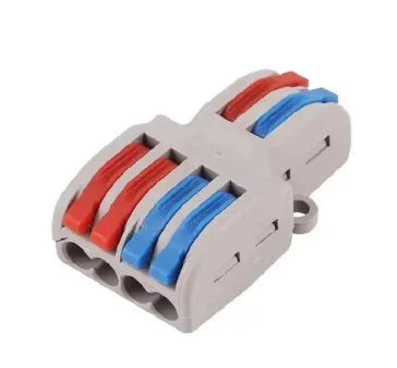 Quick wire electrical connector with brass guides and fire insulation shell