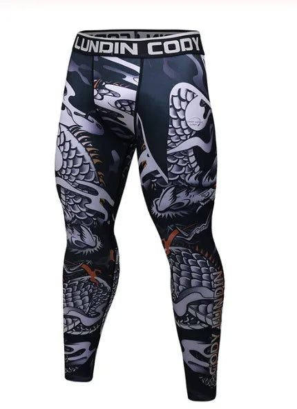 MMA compression rashguard long sleeve T shirt in polyester for gym training