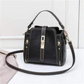 Faux leather women shoulder bag in green with detachable adjustable strap and turn-lock closure