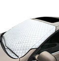 Aluminised film car front windshield snow cover with external anti-theft design in large size