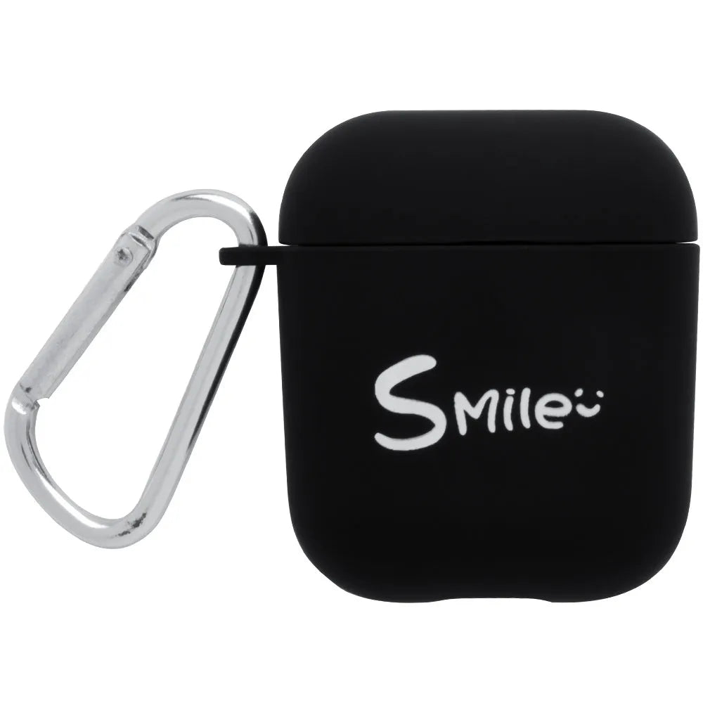 PC AirPods back cover case protector in black or pink with decorative style options