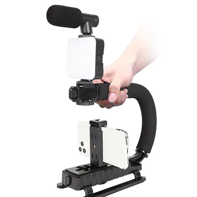 LED mini square outdoor pocket light tripod with top flash measuring 7.3cm by 2.8cm by 8.4cm