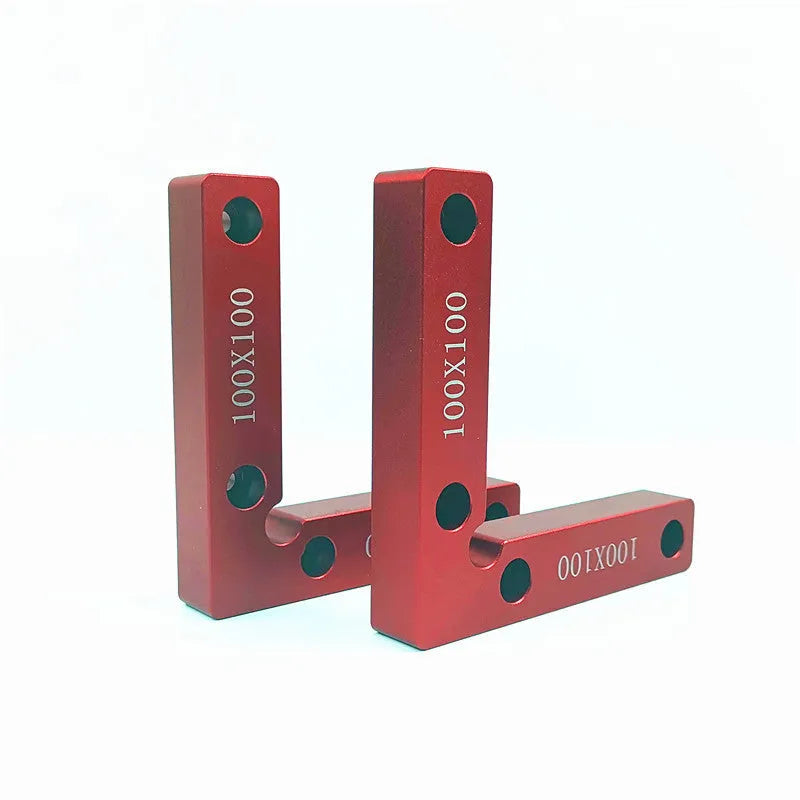 Aluminium alloy 90 degree right angle positioning block for woodworking with scale markings