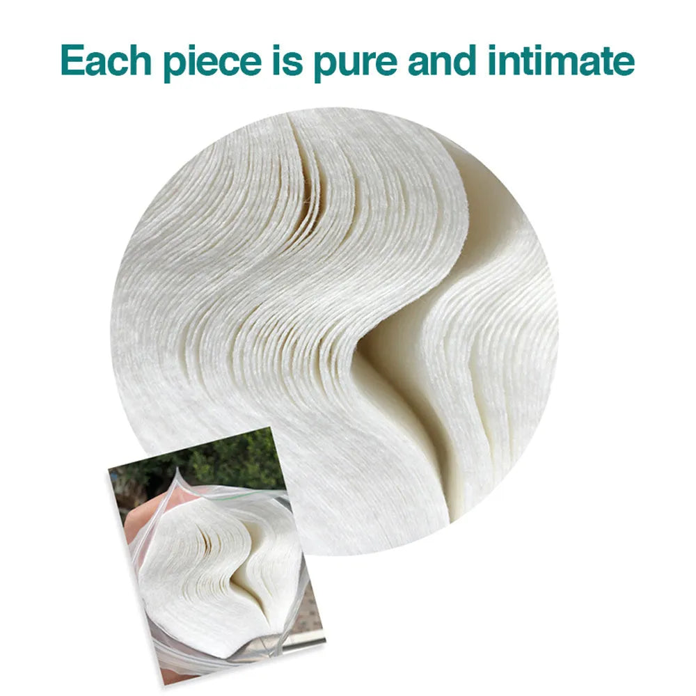 Disposable mask inner pad made of spunlaced viscose nonwoven fabric in 120x90mm size on white background