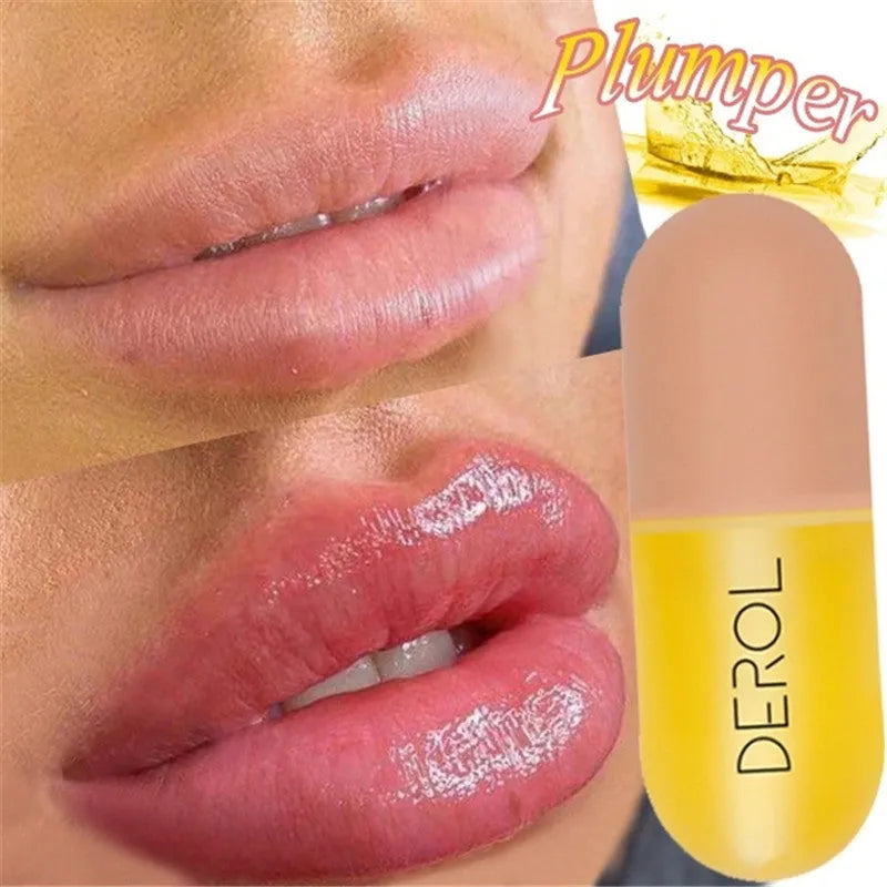 5.5cm lip care serum tube with non-sticky plumping formula in ginger and mint variants