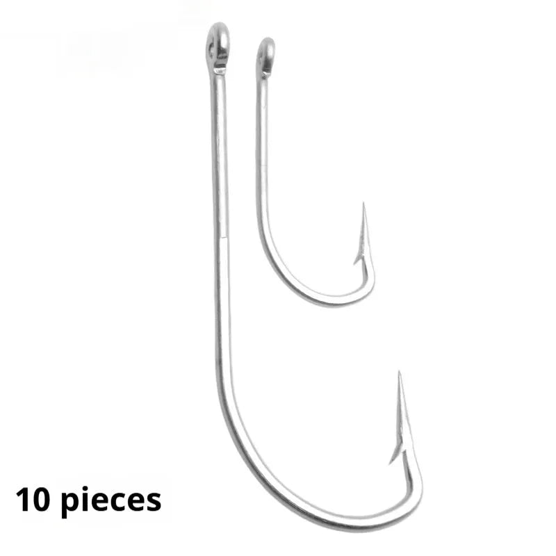 Stainless steel sea fishing hooks in multiple specifications for ocean boat fishing targeting weever, snakehead and seahorse