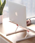 White Whale Race laptop bracket with high folding support and cushion for Apple MacBook Air and Pro