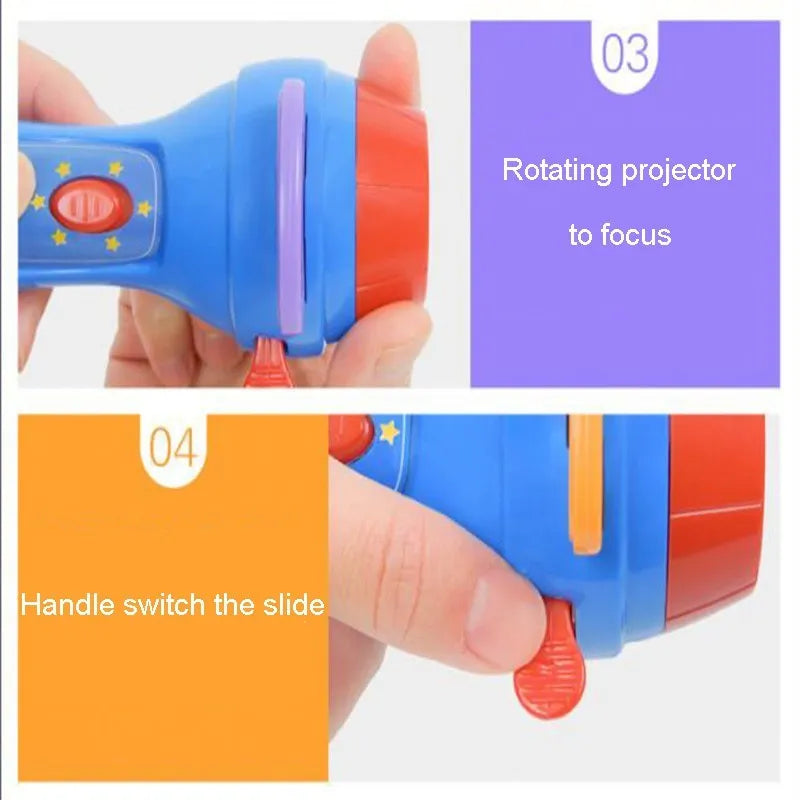SmartKids story projector torch with projection discs showing fairy tale images