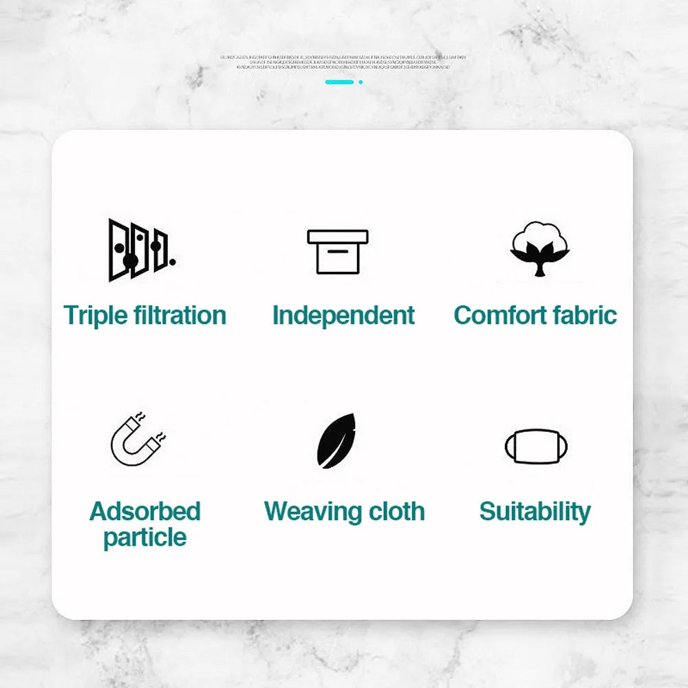 Disposable mask inner pad made of spunlaced viscose nonwoven fabric in 120x90mm size on white background