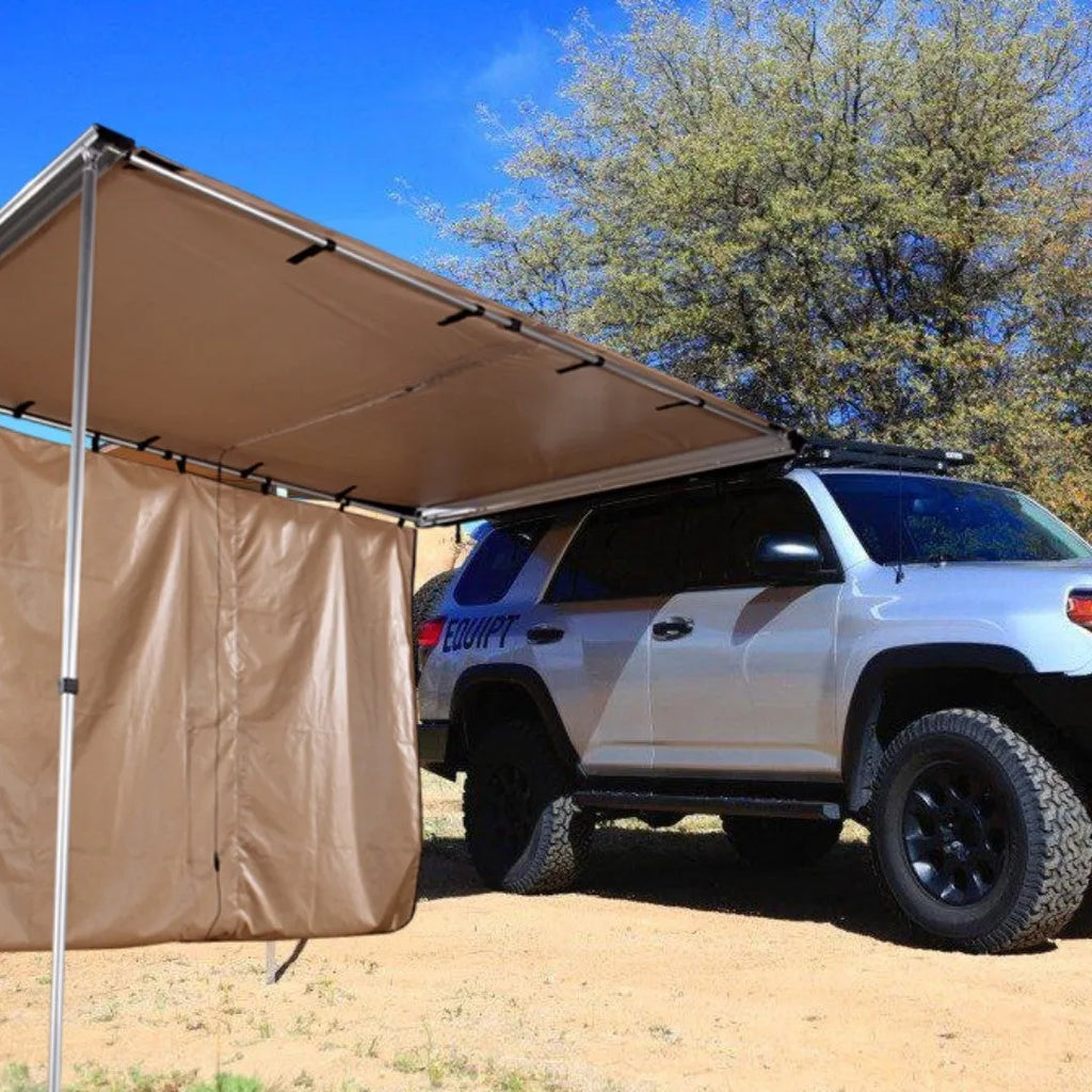 Two-bedroom camping tent with aluminum poles shown in an outdoor setting.