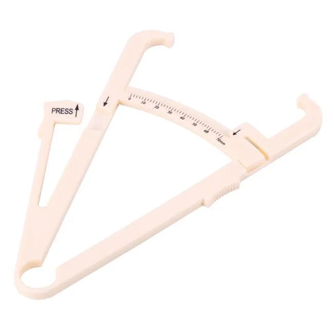 Acrylic fat caliper skin fold thickness meter with measurement scale