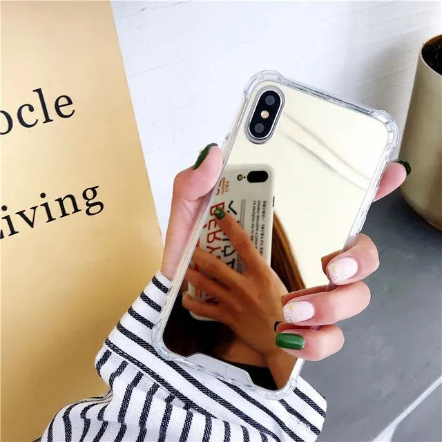 Mirror finish TPU protective phone case for iPhone in various colours