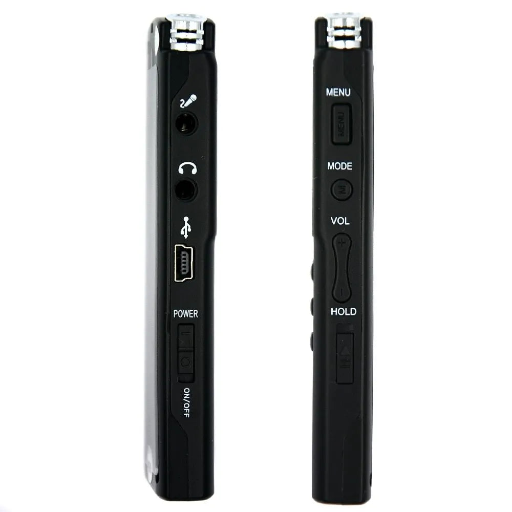 USB professional voice recorder with external microphone port for telephone and ambient recording