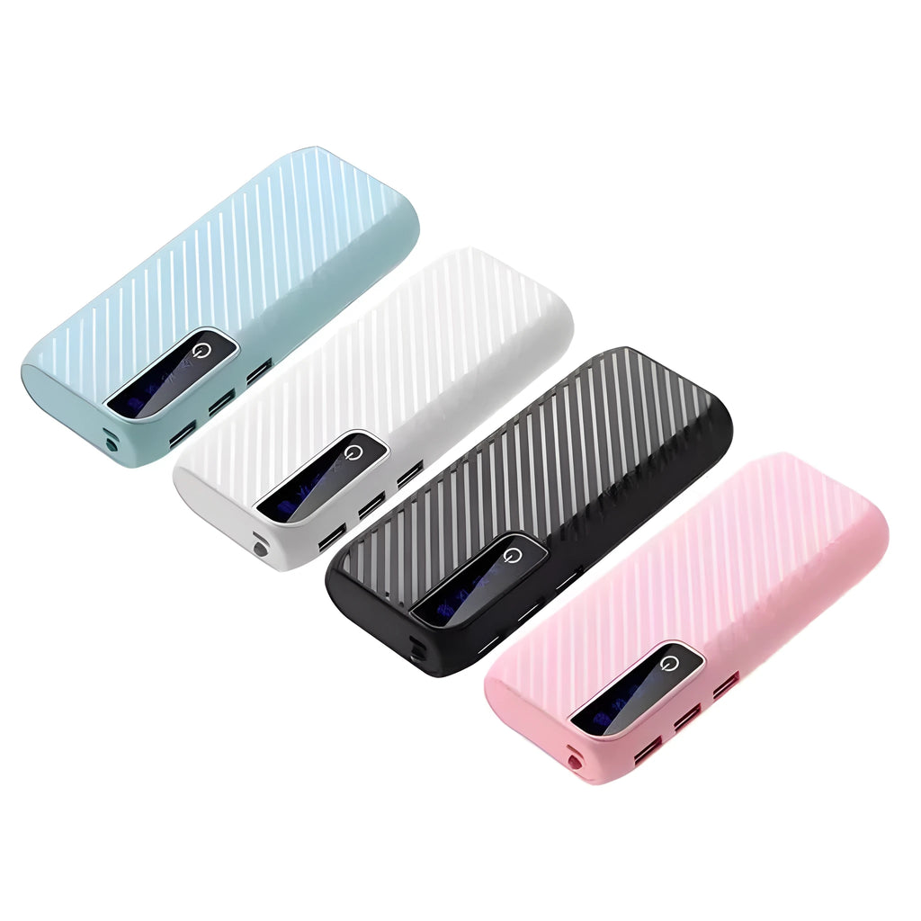 20000mAh portable mini power bank with compact design showing dual USB ports