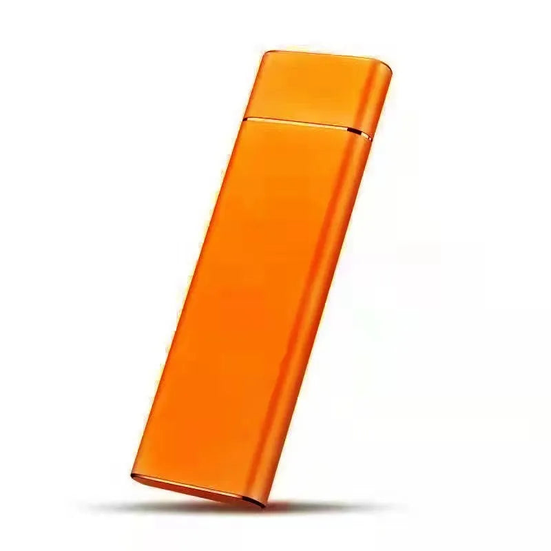 6TB ultra-thin metal external hard disk with data cable and power supply, in choice of five colours.