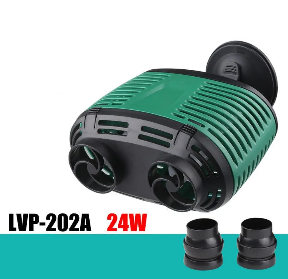 Silent fish tank wave making pump with suction cup and 2.4m power cord, model LVP-200A