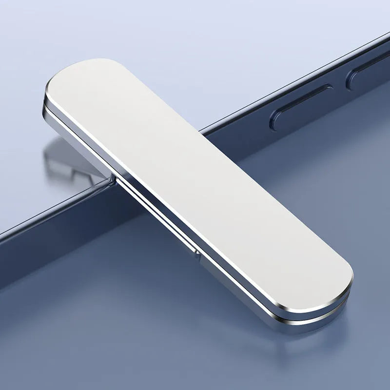 360 rotating foldable aluminium alloy phone holder in silver, 11.5g, 55x14x4.5mm