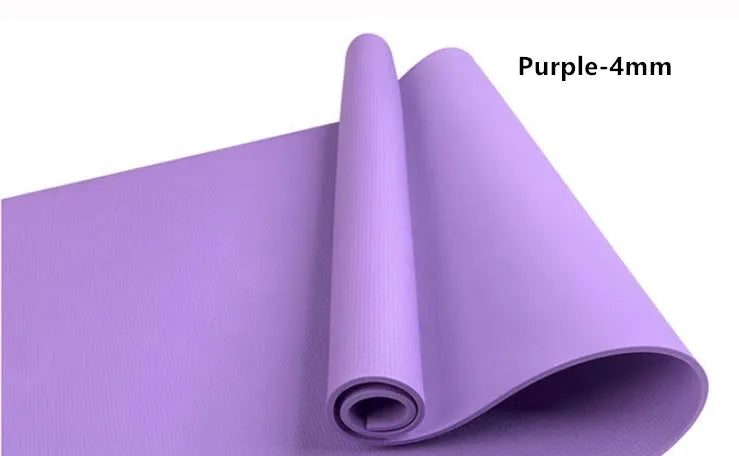 EVA fitness yoga mat in red showing textured anti-skid surface with storage bag
